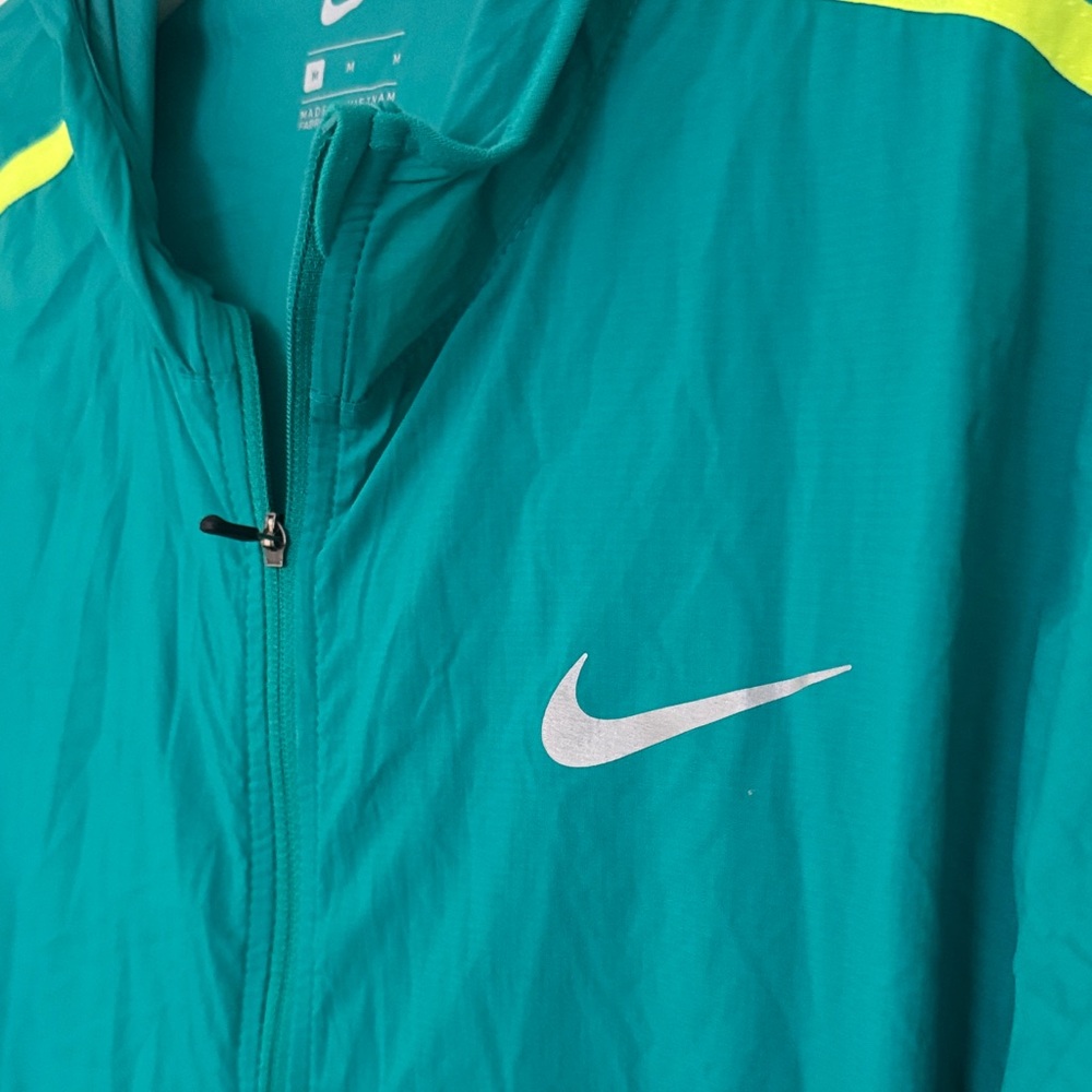 Nike Teal Packable Lightweight Windbreaker With S… - image 2
